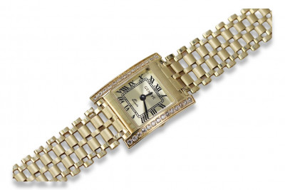 Italian Yellow 585 14k gold Lady watch Geneve lw035yy&lwb002y
