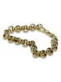 Bracelet d’ancrage en or jaune italien 14 carats cb025y