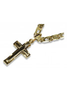 Croix en or avec une chaîne ★ zlotychlopak.pl Timbre d’or ★ 585 333 Prix bas!