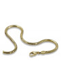 Italian yellow 14k gold Snake Tondo bracelet cb020y