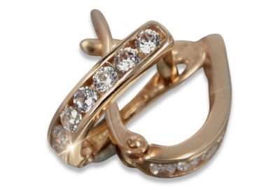 Rose  14k gold Alexandrite Ruby Emerald Sapphire Zircon earrings cec011r