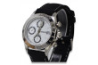Білий 14k 585 золотий чоловічий годинник Geneve наручний годинник mw041w