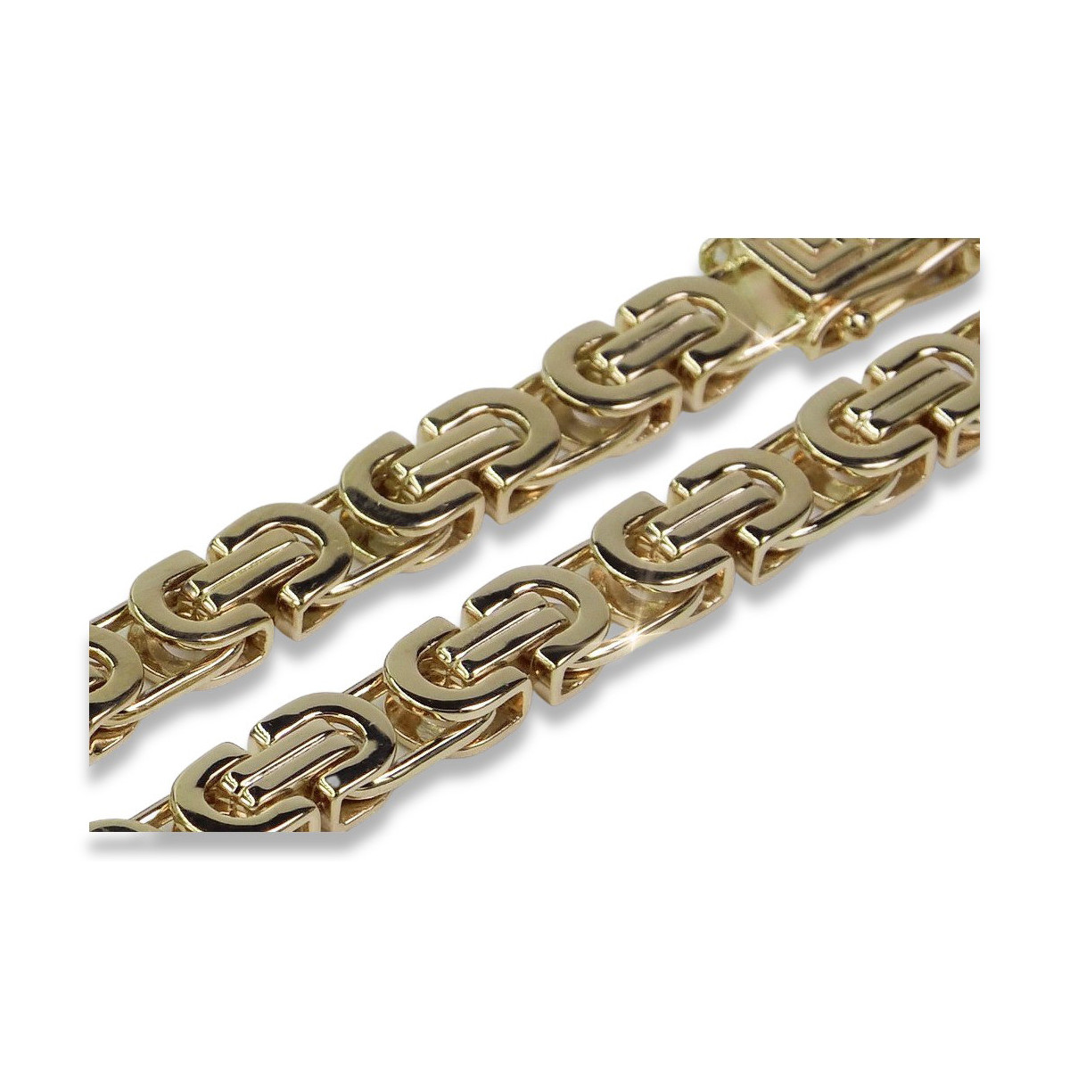 Złoty łańcuszek 14k 585 wzór Królewski Etruska Unikat cc056y