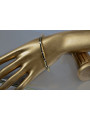 Italienisches gelbes 14-Karat-Gold-585-Hammer-Armband cb047yw