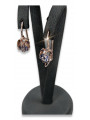 Vintage silver rose gold plated 925 Alexandrite Ruby Emerald Sapphire Aquamarine Zircon ... earrings vec035rp