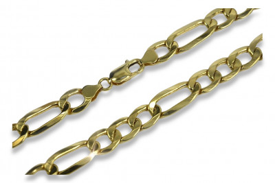 Vintage rose (Italian yellow) gold Figaro chain (different weights) cc010