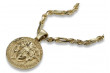 Медальон в греческом стиле Versace & Corda Figaro 14k золото цепочка cpn049y&cc082y