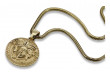 Medusa griega 14k colgante de oro con cadena cpn049y&cc020y