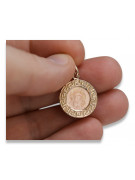 "Medalion Maria în aur roz 14k 585, pandantiv de lux" pm007r