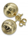 Gold Ohrringe ★ russiangold.com ★ Gold Probe 585 333 Niedriger Preis!