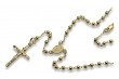 Cadena de rosario italiano de oro amarillo de 14k rcc008y