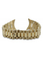 Bracelet de montre de style Rolex en or jaune 14 carats pour homme mbw015y