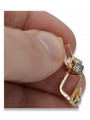 Vintage rose pink 14k 585 gold earrings vec163 alexandrite ruby emerald sapphire ...