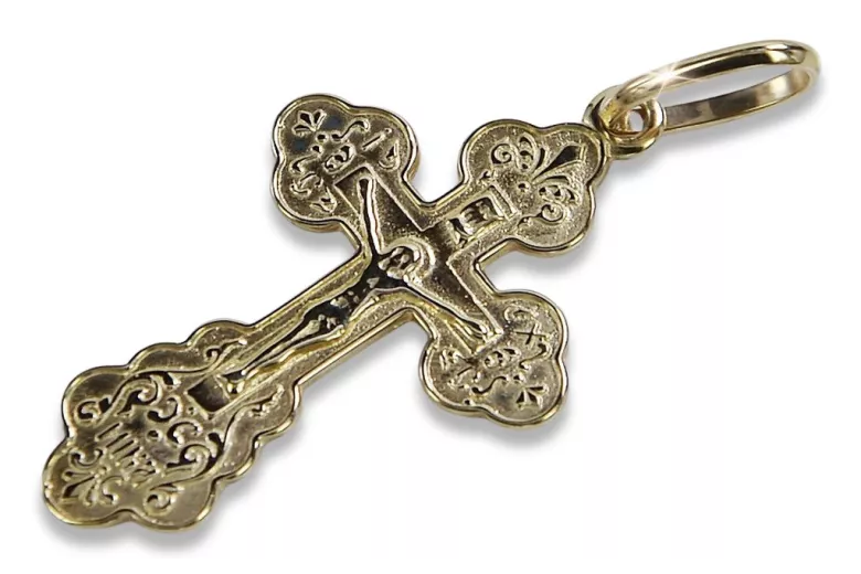 Gold Orthodox Cross ★ russiangold.com ★ Gold 585 333 Niedriger Preis