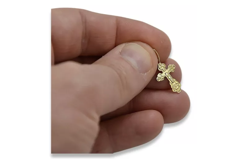 Gold Orthodox Cross ★ russiangold.com ★ Gold 585 333 Niedriger Preis