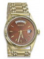 Złoty zegarek z bransoletą męski 14k włoski Geneve mw013ydbr&mbw006y