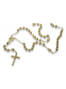 Cadena de rosario italiano de oro blanco amarillo de 14k rcc011y