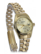 Złoty zegarek damski 14k 585 z bransoletą Geneve w stylu Rolex lw020ydy&lbw009y