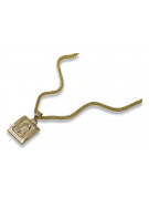 Colgante de icono de medallón de oro Mary con cadena ★ zlotychlopak.pl ★ oro 585 333 precio bajo