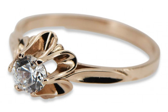 Vintage Rose 14k 585 Gold Ring Alexandrite Ruby Emerald Sapphire Zircon vrc004