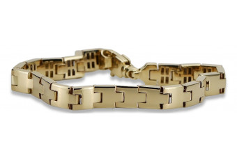 Italienisches gelbes, elegantes Armband aus 14 Karat 585er Gold cb164y