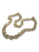Gelb-weiße Halskette aus 14 Karat Gold, Kette cfc009yw