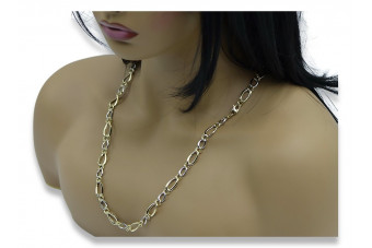 Italian 14k Gold chain with bracelet set cfc011yw&65cm