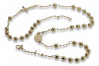 Amarillo italiano 14k 585 rosario de oro cadena rcc014y
