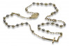 Yellow 14k 585 gold Lady Man rosary chain rcc014yw