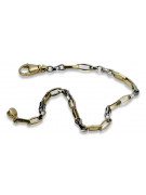 Solid 14k gold 585 bicolor Anchor solid chain cc085yw