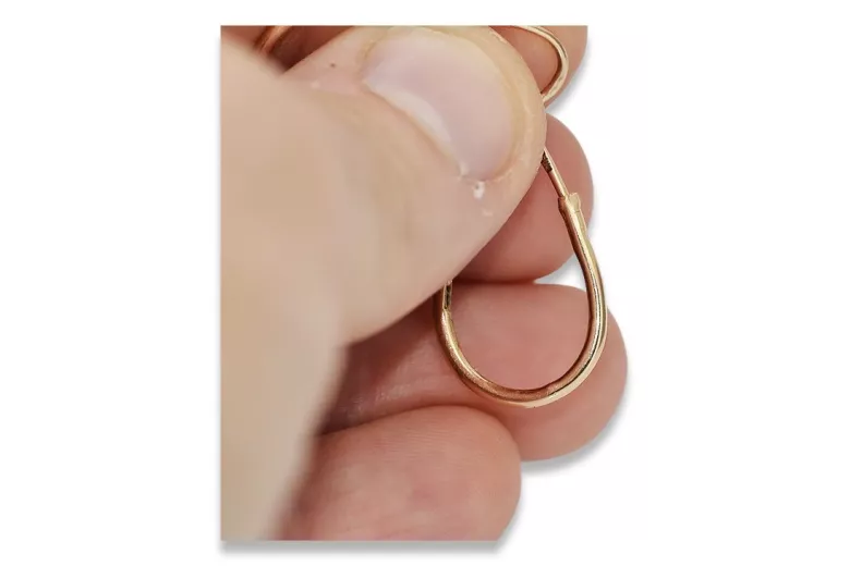 "Aros Antiguos de Oro Rosa 14k Sin Piedras Estilo Vintage" ven103