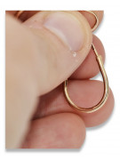 "Оригинальное винтажное розовое золото 14 карат без камней: Серьги-кольца в стиле винтаж" ven103