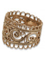Russisch Sowjet rosa 14 Karat 585 gold Vintage Ring vrn003