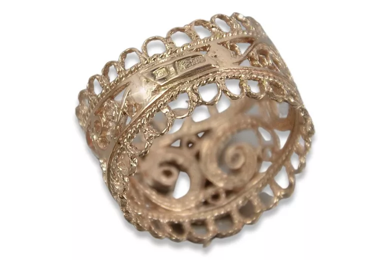 Русский Советский розовый 14к 585 золото Винтажное кольцо vrn003