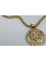 Złota zawieszka Meduza grecki wzór 14k 585 z łańcuszkiem cpn049yS&cc036y
