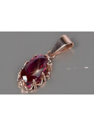 Vintage rose gold plated silver 925 alexandrite ruby emerald sapphire zircon ... pendant vpc009rp