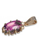 Vintage rose gold plated silver 925 alexandrite ruby emerald sapphire zircon ... pendant vpc009rp