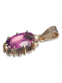 Vintage rose gold plated silver 925 alexandrite ruby emerald sapphire zircon ... pendant vpc009rp