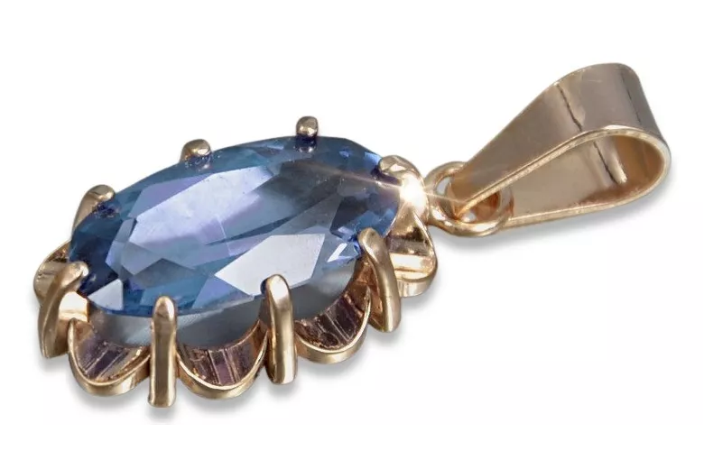 Vintage rose gold plated silver 925 alexandrite ruby emerald sapphire zircon ... pendant vpc009rp
