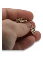 "Russian Rose Pink Gold 585 Vintage 14k No Stones Earrings" ven060