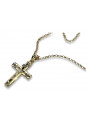 Итальянский желтый белый 14-клевой золотой католический крест и якорная цепь ctc002yw&cc003y