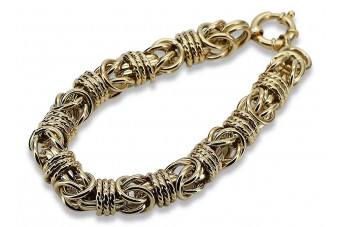 Yellow 14k 585 gold lady bracelet Fantazy Byzankine cfb023y
