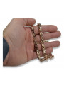 Vintage rose pink 14k 585 gold Bizantine Gothic bracelet cb056r