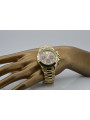 Złoty zegarek z bransoletą męski 14k Geneve mw014ydbr&mbw015y