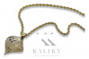 Italian 14k Gold modern leaf pendant & Snake chain cpn005yw&cc019y
