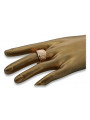 Rose pink 14k 585  gold Men's signet ring csn011r