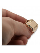 Мъжки пръстен с печат от 14k 585 злато от розово червено злато csn016r