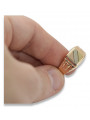 Мъжки пръстен с печат от 14k 585 злато от розово червено злато csn001r