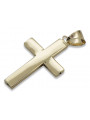 Włoski 14k żółte białe złoto z różowym krzyżem Jezusa w stylu vintage ctc098yw