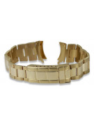 Złota bransoleta 14k 585 do zegarka męskiego typu Rolex mbw017y